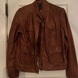 Lucky Brand Women's Brown Leather Jacket